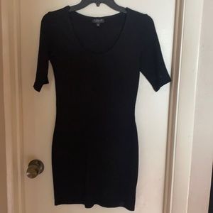 TOPSHOP Black 3/4 Sleeve Dress Size S